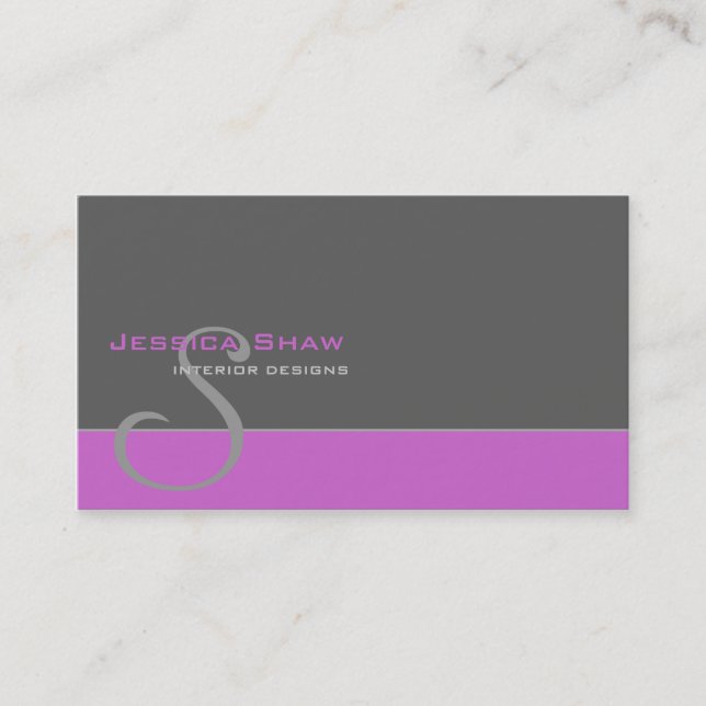 Carte De Visite Monogramme fait sur commande 3 (Devant)