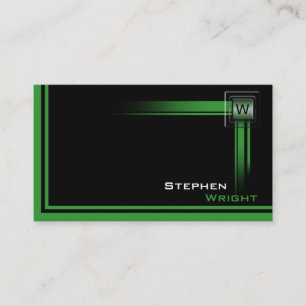 Carte De Visite Monogramme flottant Moderne Couleur personnalisée