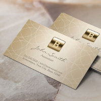 Monogramme Géométrique Moderne Comptable Or