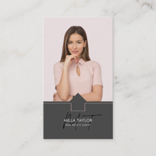 Carte De Visite Monogramme immobilier moderne professionnel