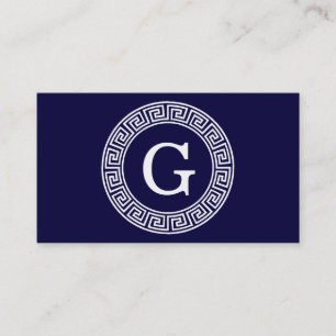 Carte De Visite Monogramme initial du cadre de la ligne de la clé