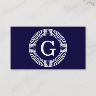 Carte De Visite Monogramme initial du cadre de la ligne de la clé