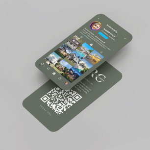 Carte De Visite Monogramme Instagram Immobilier moderne