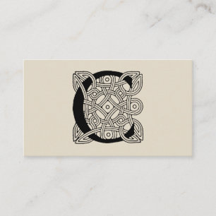 Carte De Visite Monogramme lettre C Impression vintage nœud celtiq