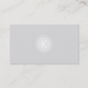Carte De Visite Monogramme Linge moderne Texture Look Conception d