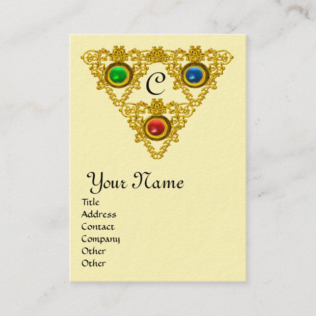 CARTE DE VISITE MONOGRAMME MAGIQUE ELFIQUE TALISMAN 2 (Devant)