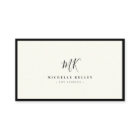 Monogramme Minimal Luxe Noir Ivoire Chic Élégant