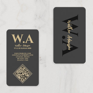 Carte De Visite Monogramme minimal moderne Marketing professionn