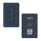 Monogramme minimaliste élégant bleu foncé QR
