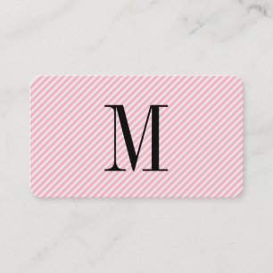 Carte De Visite Monogramme minimaliste moderne avec bandes
