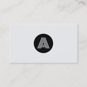 Carte De Visite Monogramme minimaliste moderne duotone