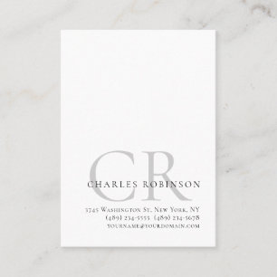 Carte De Visite Monogramme minimaliste moderne personnalisable mod