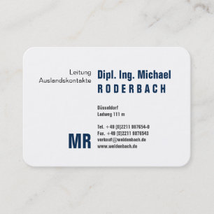 Carte De Visite Monogramme Mit