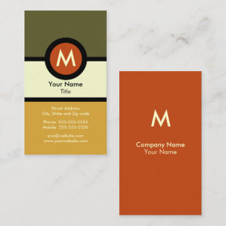 Carte de visite Monogramme moderne