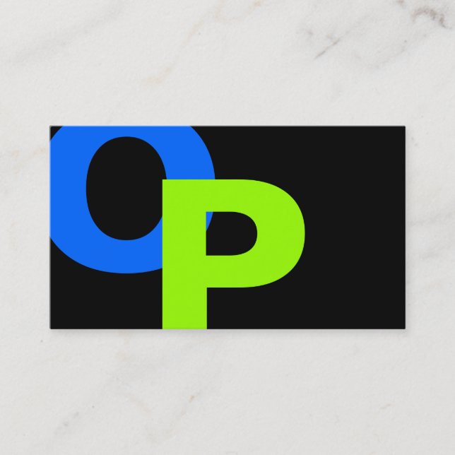 Carte De Visite Monogramme moderne 22 (Devant)