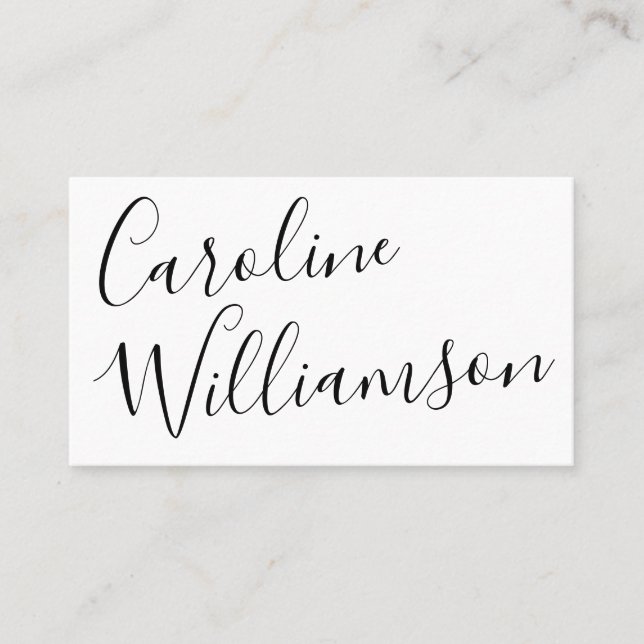 Carte De Visite Monogramme Moderne Élégant Calligraphie Script Chi (Devant)