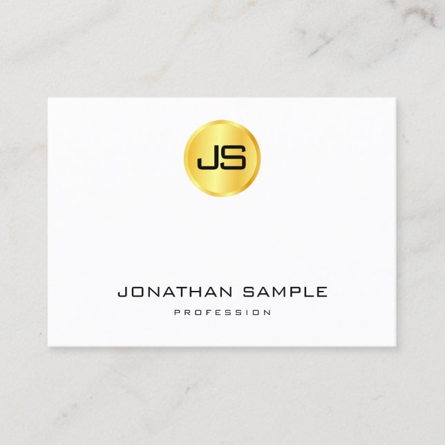 Carte De Visite Monogramme moderne élégant professionnel tendance (Devant)