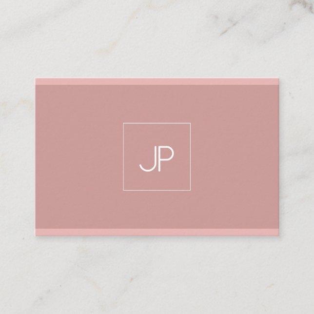 Carte De Visite Monogramme Moderne Élégant Simple et Professionnel (Devant)
