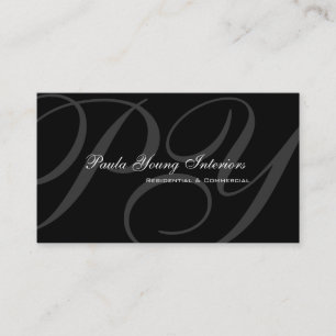 Carte De Visite Monogramme moderne fait sur commande 2