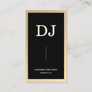 Carte De Visite Monogramme moderne Gold Faux 2019  DJ Mariage 2020