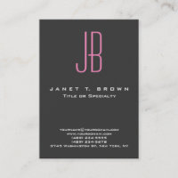 Monogramme moderne gris rose