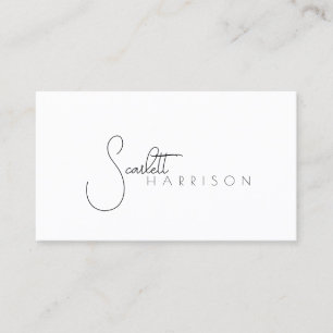 Carte De Visite Monogramme moderne minimaliste professionnel Dusty