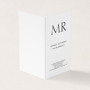 Carte De Visite Monogramme Moderne Minimaliste Simple