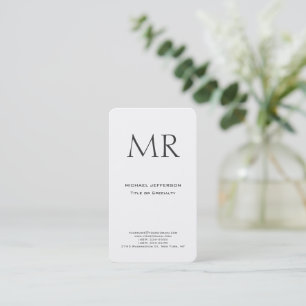 Carte De Visite Monogramme Moderne Minimaliste Uni Tendance