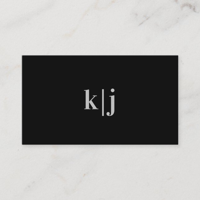 Carte De Visite Monogramme moderne minimum personnalisé QR (Devant)