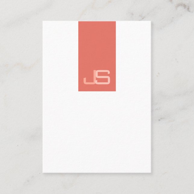Carte De Visite Monogramme moderne Modèle design élégant (Devant)