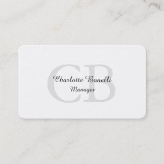 Carte De Visite Monogramme moderne professionnel Création minimali