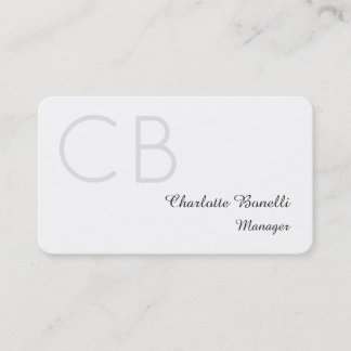 Carte De Visite Monogramme moderne professionnel Création minimali