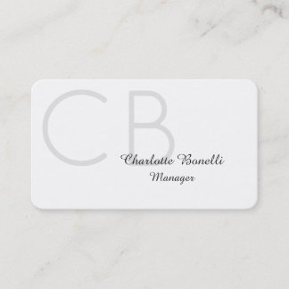 Carte De Visite Monogramme moderne professionnel minimaliste créat