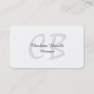 Carte De Visite Monogramme moderne professionnel minimaliste créat