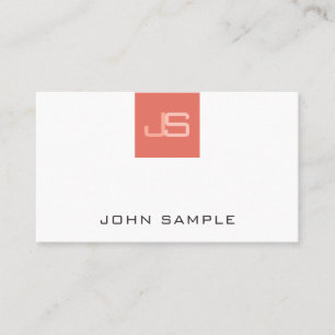 Carte De Visite Monogramme moderne tendance Modèle élégant