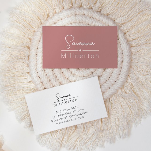 Carte De Visite Monogramme Neutre Moderne Minimaliste Élégant (Créateur téléchargé)