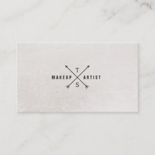 Carte De Visite Monogramme noir et blanc simple et élégant