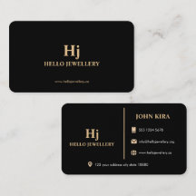 Monogramme noir or de luxe minimal