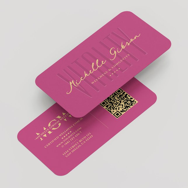 Carte De Visite Monogramme nutritionniste diététiste moderne Pink  (Modern Dietitian Nutritionist Pink Gold Monogram Business Card
)