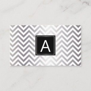 Carte De Visite Monogramme Parties scintillant Chevron Planifi