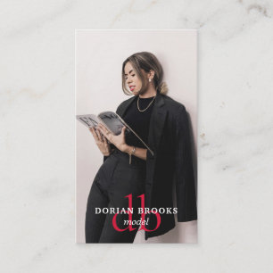 Carte De Visite Monogramme photo de modèle professionnel moderne e