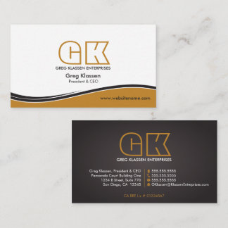 Carte De Visite Monogramme professionnel