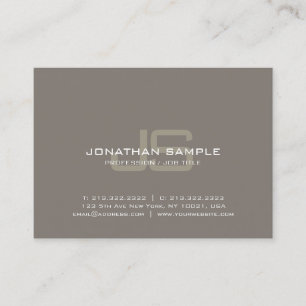 Carte De Visite Monogramme professionnel Design Plaine créative Lu