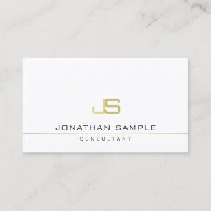 Carte De Visite Monogramme professionnel Elégant Consultant modern
