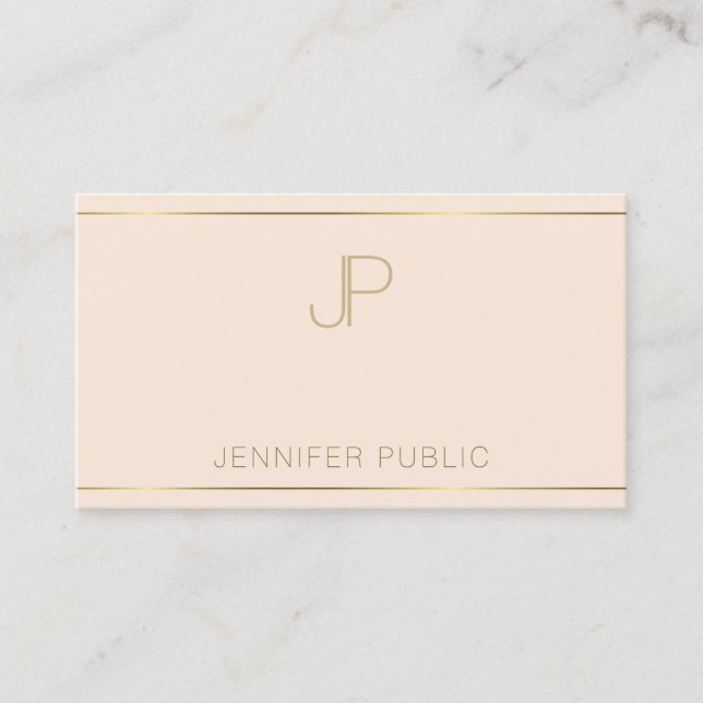 Carte De Visite Monogramme professionnel moderne Elegant Premium S (Devant)