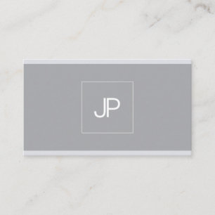 Carte De Visite Monogramme professionnel moderne élégant simple gr