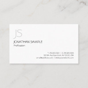 Carte De Visite Monogramme professionnel moderne minimaliste éléga