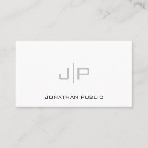 Carte De Visite Monogramme Professionnel Moderne Modèle simple