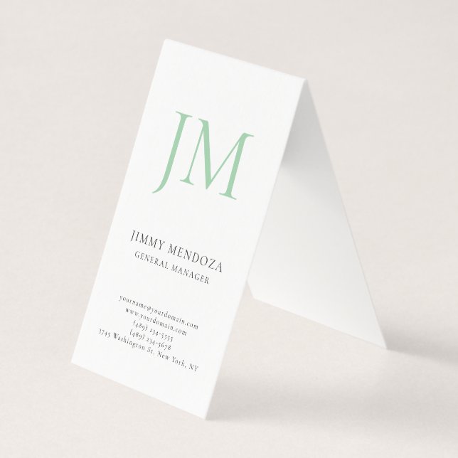Carte De Visite Monogramme professionnel simple moderne tendance (Devant)