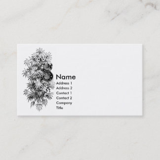 Carte De Visite Monogramme S avec le feuille de Palmetto